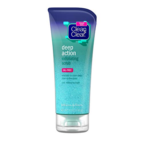 Product Cover Clean & Clear Oil-Free Deep Action Exfoliating Facial Scrub, Cooling Face Wash for Deep Pore Cleansing, 7 oz
