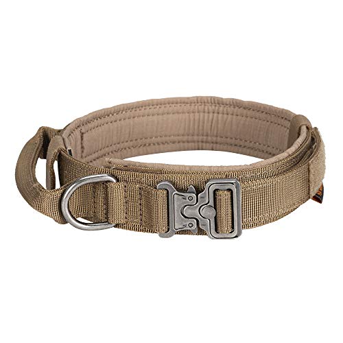 Product Cover EXCELLENT ELITE SPANKER Tactical Dog Collar Nylon Adjustable K9 Collar Military Dog Collar Heavy Duty Metal Buckle with Handle(COB-XL)