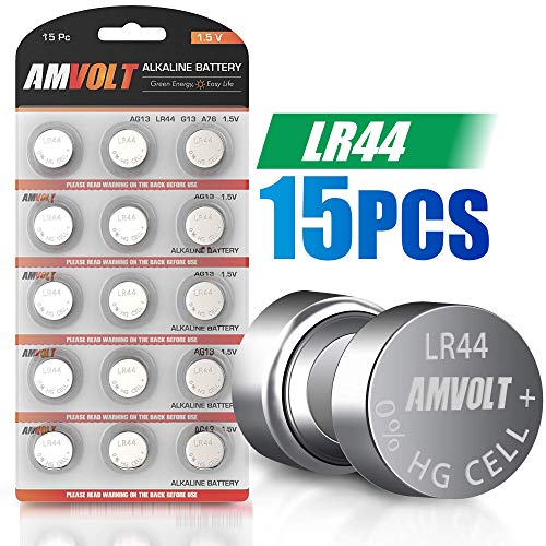 Product Cover 15 Pack LR44 AG13 A76 Battery - [Ultra Power] Premium Alkaline 1.5 Volt Non Rechargeable Round Button Cell Batteries for Watches Clocks Remotes Games Controllers Toys & Electronic Devices (15 Pack)