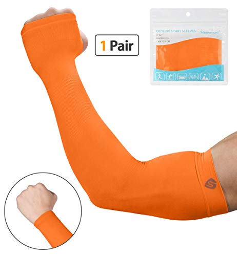 Product Cover SHINYMOD UV Protection Cooling Arm Sleeves Men Women Sunblock Cooler Protective Sports Running Golf Cycling Basketball Driving Fishing Long Arm Cover Sleeves