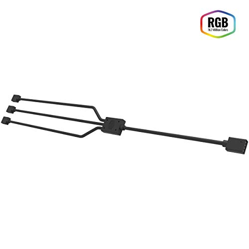 Product Cover Cooler Master 1-to-3 RGB Splitter Cable for LED Strips, RGB Case Fans, 5 & 4-Pin Header Compatibility, Computer Cases CPU Coolers and Radiators