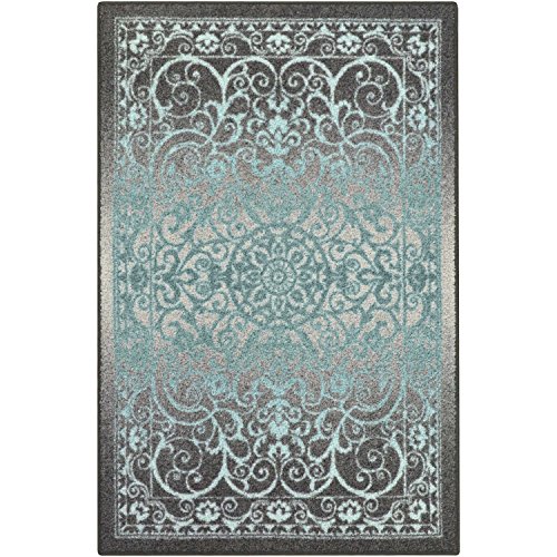Product Cover Maples Rugs Pelham Vintage Area Rugs for Living Room & Bedroom [Made in USA], 7 x 10, Grey/Blue