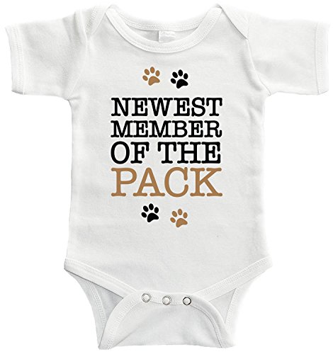 Product Cover Starlight Baby Newest Member of The Pack Bodysuit (0-3 Months) White