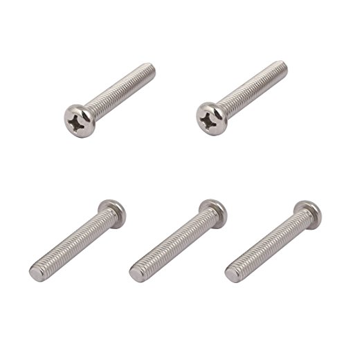 Product Cover Adiyer M8 x 45mm Machine Screw Bolt 5-Pack for Samsung KS8000 Series TV Wall Mount Bracket, Metric Thread, Phillips Drive, 304 Stainless Steel