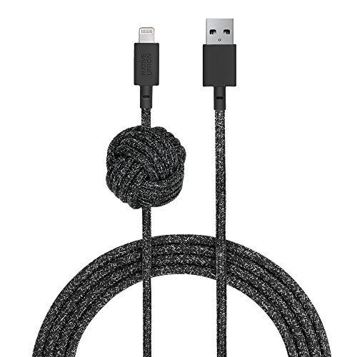 Product Cover Native Union Night Cable - 10ft Ultra-Strong Reinforced [Apple MFi Certified] Durable Lightning to USB Charging Cable with Weighted Knot for iPhone/iPad (Cosmos)