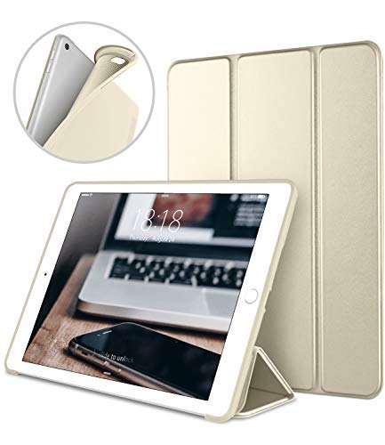 Product Cover DTTO Case for iPad Mini 4,(Not compatible with Mini 5th generation 2019)Ultra Slim Lightweight Smart Case Trifold Stand with Flexible Soft TPU Back Cover for iPad mini4[Auto Sleep/Wake],Champagne Gold