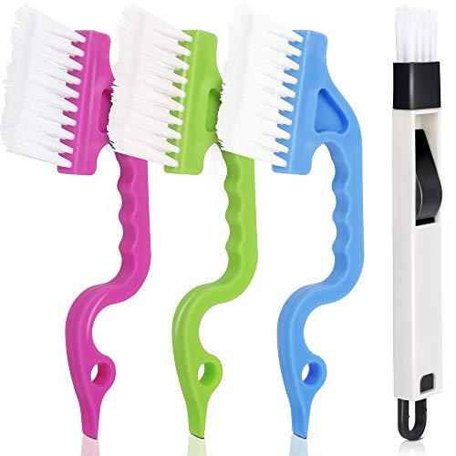 Product Cover LEOBRO Hand-held Groove Gap Cleaning Tools Door Window Track Cleaning Brushes Air Conditioning Shutter Cleaning Brushes Pack of 4, Shipping by FBA