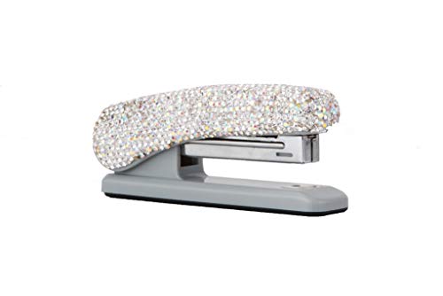 Product Cover TISHAA Bling Bling Luxury Crystal Handmade Diamond Glitter Commercial Desk Stapler Fashion Stapler (White)