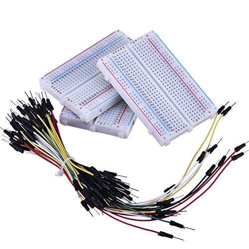 Product Cover eBoot 3 Pieces 400-Point Solderless Circuit Breadboard with 65 Pieces M/M Flexible Breadboard Jumper Wires
