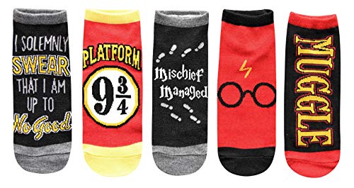 Product Cover Harry Potter Solemnly Swear Muggle Platform 9 3/4 5 Pack Ankle Socks