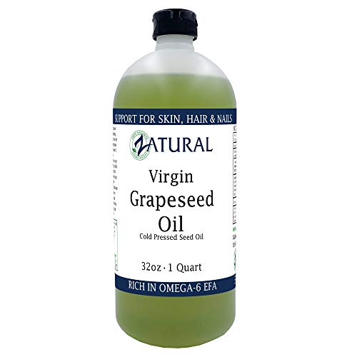 Product Cover GrapeSeed Oil-Cold Pressed, Virgin, Undiluted, 100% Pure Grape Seed Oil (32 Ounce)