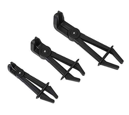 Product Cover ARES 71160-3-Piece Angled Hose Pinch Off Plier Set - Lightweight and Durable Design - For Use While Repairing Coolant, Brake, Vacuum and Fuel Systems - Clamps 10mm, 15mm and 24mm Hoses
