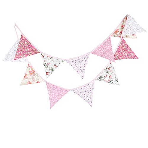 Product Cover Nana Party Banner 12 Cotton Flags Bunting Pennant Flag Decoration for Kids Teepee Tents Baby Room