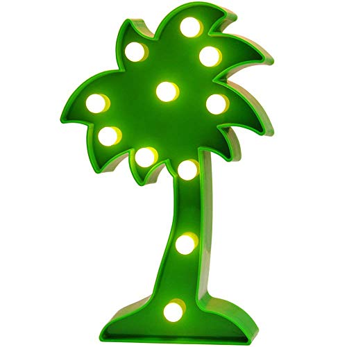 Product Cover LED Palm Tree Light,Cute Coconut Tree Night Table Lamp Light for Kids' Room Bedroom Gift Party Home Wall Office Decorations Green