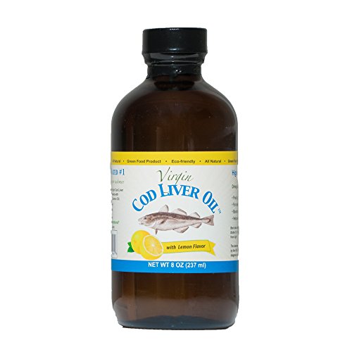 Product Cover Virgin Cod Liver Oil - Natural, Wild Caught & Fresh Tasting (Lemon Flavored)