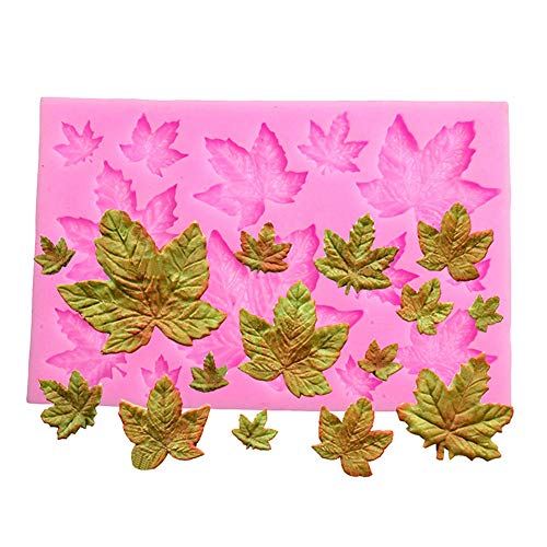 Product Cover Efivs Arts DIY 3D Maple Leaf Parthenocissus ivy Shaped Silicone Mold Fondant Mold Cupcake Cake Decoration Tool 3.8