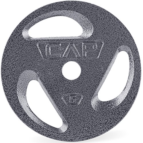 Product Cover CAP Barbell Standard 1-Inch Grip Plates, Single, 5 Pound