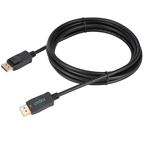 Product Cover DisplayPort Cable 15Ft, UVOOI Display Port to Display Port Cable DP to DP 15' Cable 4K [1440p@144Hz, 4K@60Hz] - Black,Gold Plated