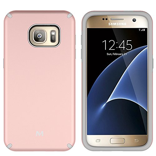 Product Cover S7 Case, Galaxy S7 Case, MagicSky Slim Corner Protection Shock Absorption Hybrid Dual Layer Armor Defender Protective Case Cover for Samsung Galaxy S7 (Rose Gold)