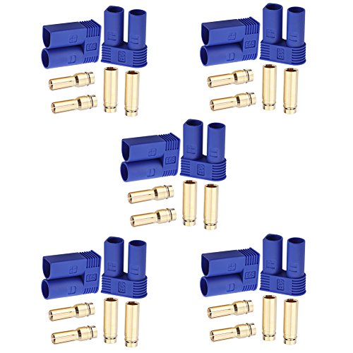 Product Cover Hobbypark 5 Pairs EC5 Banana Plug Connectors Female Male 5.0mm Gold Bullet Connector for RC ESC LIPO Battery Device Electric Motor