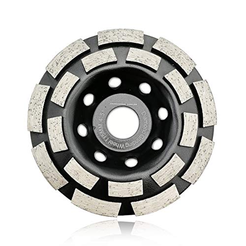 Product Cover SHDIATOOL 4-1/2 Inch Diamond Double Row Grinding Cup Wheel for Concrete Masonry Granite Marble Diamond Grinding Disc Fits 7/8 Inch Arbor