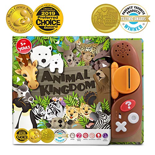 Product Cover BEST LEARNING Book Reader Animal Kingdom - Educational Talking Sound Toy to Learn About Animals with Quiz Games for Kids Ages 3 to 8 Years Old