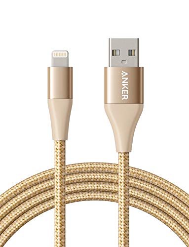 Product Cover Anker Powerline+ II Lightning Cable (6ft), MFi Certified for Flawless Compatibility with iPhone X/8/8 Plus/7/7 Plus/6/6 Plus/5/5S and More(Gold)