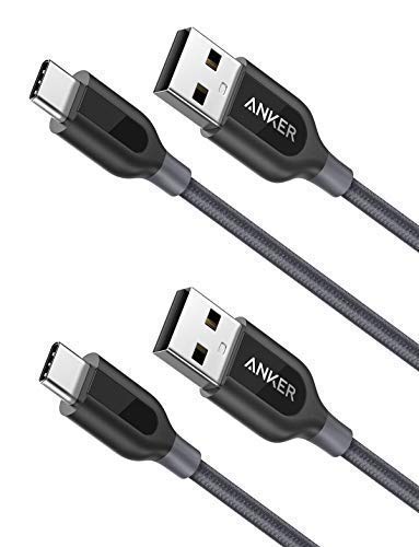 Product Cover [2-Pack] Anker Powerline+ USB C to USB A Fast Charging Cable, for Samsung Galaxy Note 8 / S8 / S8+ / S9 /S10, Sony XZ, LG V20 / G5 / G6, Xiaomi 5 and More (3ft)