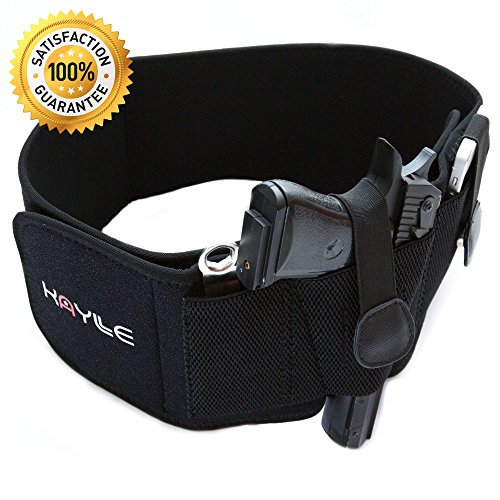 Product Cover KAYLLE Belly Band Holster for Concealed Carry (Upgraded) - Most Comfortable Neoprene Inside Waistband Holster with Elastic Hand Gun Holder - for Men & Women - Fits Glock, Ruger, Sig Sauer, S&W M&P