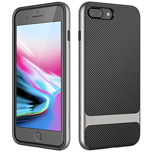 Product Cover JETech Case for Apple iPhone 7 Plus, iPhone 8 Plus, 5.5 Inch, 2-Layer Slim Protective Cover, Shock-Absorption and Carbon Fiber
