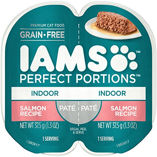 Product Cover Iams Indoor Grain Free Wet Cat Food Salmon Pate 2.6 Oz. (24 Twin Packs)