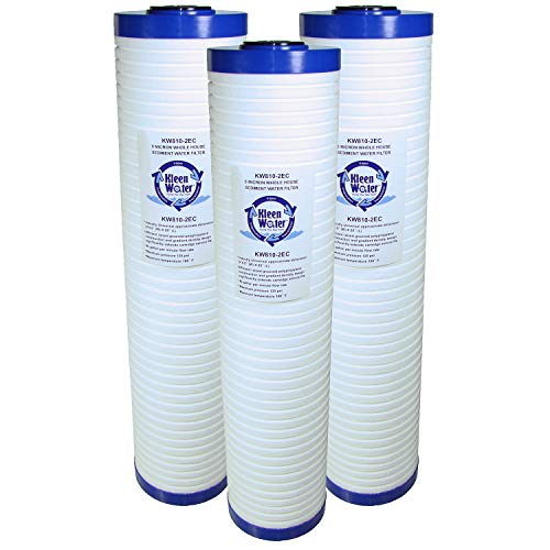 Product Cover Aqua-Pure AP810-2 AP811-2 Compatible Filter, KleenWater KW810-2 Water Filter Replacement Cartridge, 5 Micron Dirt Rust Sediment Filtration, Set of 3