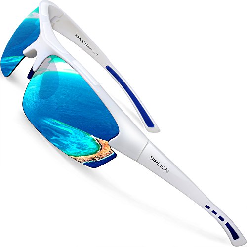 Product Cover SIPLION Men's Polarized Sunglasses Sports Glasses for Cycling Fishing Golf TR90 Superlight Frame 502 BLUE