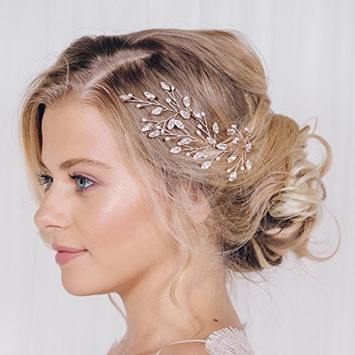 Product Cover FXmimior 3 PCS Bridal Women Vintage Wedding Party Hair Pins Crystal Hair Accessories (Silver)