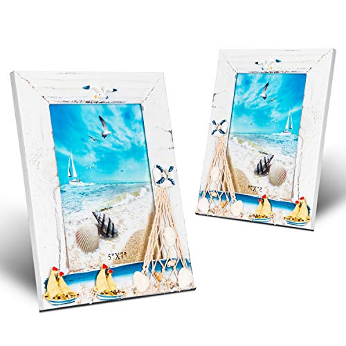 Product Cover Gorse Wooden Photo Frame Sea Gull Decorative Lateral Picture Frame Study Children Room Random Sail 5