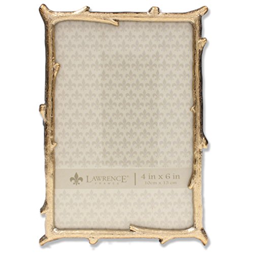 Product Cover Lawrence Frames 4x6 Gold Metal Natural Branch Design Picture Frame