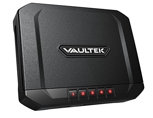 Product Cover Vaultek Essential Series Quick Access Portable Safe Auto Open Lid Quick-Release Security Cable Rechargeable Lithium-ion Battery (VE10 (Sub-Compact Safe))