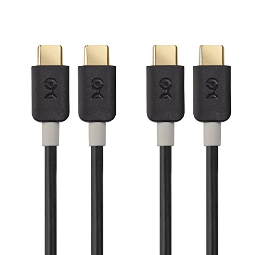 Product Cover Cable Matters 2-Pack USB C to USB C Cable (USB-C Cable) Supporting 60W Charging in Black 6 Inches for Samsung Galaxy S10, S9, S8, Note 9, 8, LG G6, V30, Nintendo Switch, Google Pixel 3 and More