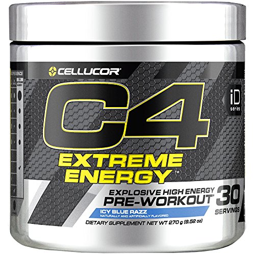 Product Cover Cellucor C4 Extreme Energy Pre Workout Powder Energy Drink w/ Caffeine, Creatine, Nitric Oxide & Beta Alanine, Icy Blue Razz, 30 Servings