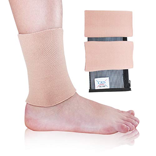 Product Cover CRS Cross Ankle Gel Sleeves - Padded Skate Socks Ankle Protection (Figure Skating, Hockey, Roller, Inline, Riding, ski or Equestrian Tall Boots) (2-Gel Sleeves)