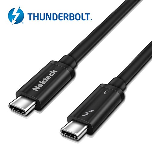 Product Cover Nekteck Thunderbolt 3 Cable, 100W 20Gpbs Thunderbolt 3 Certified USB C Cable Compatible with New MacBook Pro, ThinkPad Yoga, Alienware 17 and More,6.6ft
