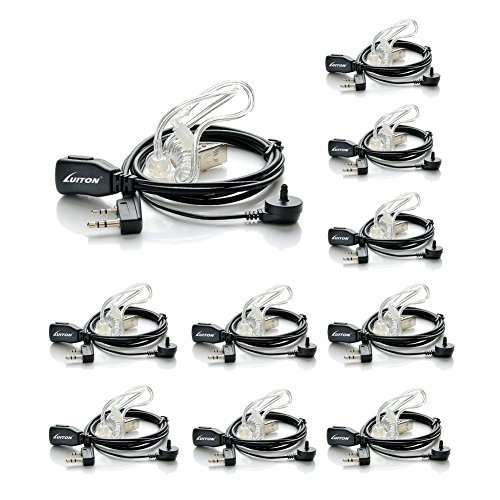 Product Cover Walkie Talkies Earpieces (10 packs) 2 Pin Covert Air Acoustic Tube Headset for Retevis H-777 Kenwood PUXING Baofeng UV-5R BF-888S 2 Way Radio
