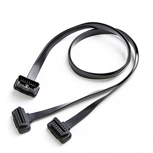 Product Cover bbfly-B4 OBD II OBD2 16 Pin Splitter Extension 1 x Male and 2 x Female Extension Cable Adapter (1FT/30CM)