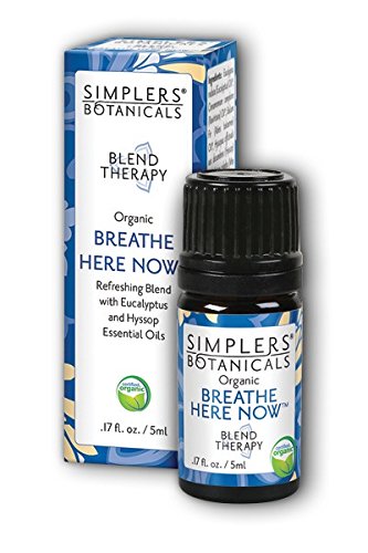 Product Cover Simplers Botanicals, White, Breathe Here Now, 5 Milliliters, 0.16 Fluid Ounce