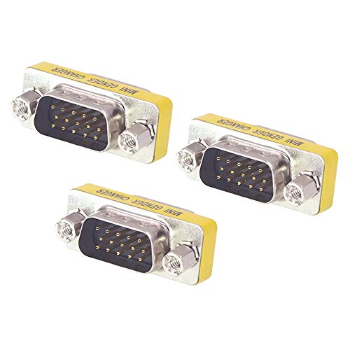 Product Cover VCE 3-PACK HD15 VGA SVGA Male to Male Mini Gender Changer Coupler Adapter