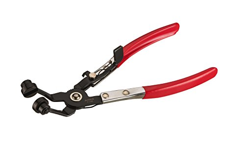 Product Cover ARES 71106 - Angled Flat Band Hose Clamp Pliers - Angled Jaws Allow for Access to Clamps in Hidden or Hard to Reach Areas - Features Locking Ratchet that Holds the Clamp Open