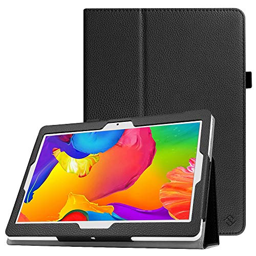 Product Cover Fintie Case for Dragon Touch 10 inch K10 Tablet, Premium PU Leather Stand Cover Compatible with Lectrus 10, Victbing 10, Hoozo 10, BeyondTab 10, Dragon Touch Max10, ZONKO 10.1 Android Tablet, Black