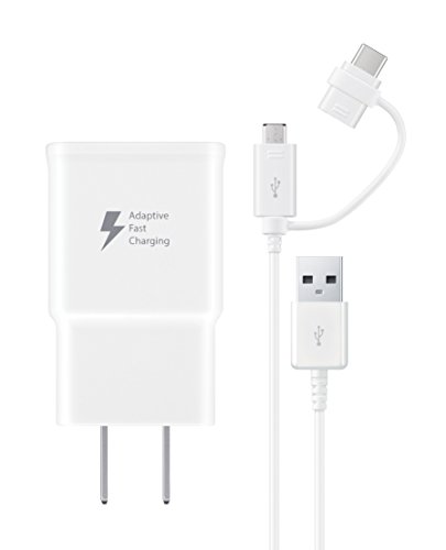 Product Cover Samsung EP-DG930DWBNDL MicroUSB / USB-C Fast Charge Wall Charger - White - Retail Packaging