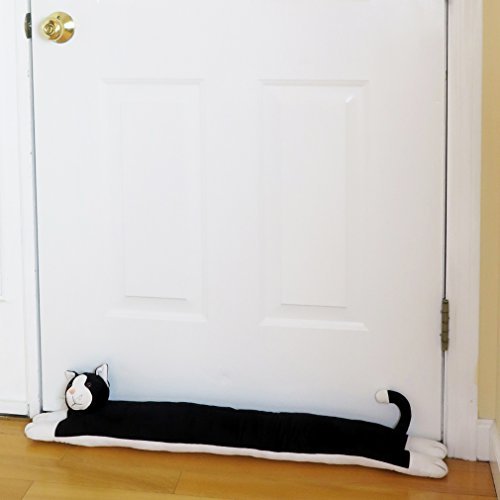 Product Cover Evelots CAT Door Window Draft Stopper-38 Inches-No Noise, Bug, Insect-Keep Heat In