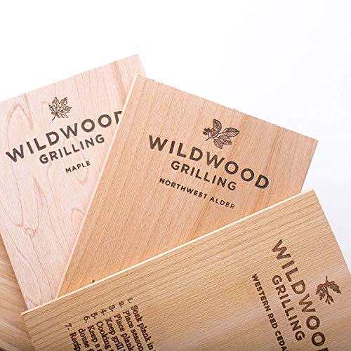 Product Cover Wildwood Grilling Small Grilling Planks Sampler - 6-Flavor Variety Pack - Cedar, Alder, Cherry, Hickory, Maple, Red Oak - 5